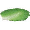 Ebros 12" Wide Green Cabbage Leaf Shaped Serving Plate Dish