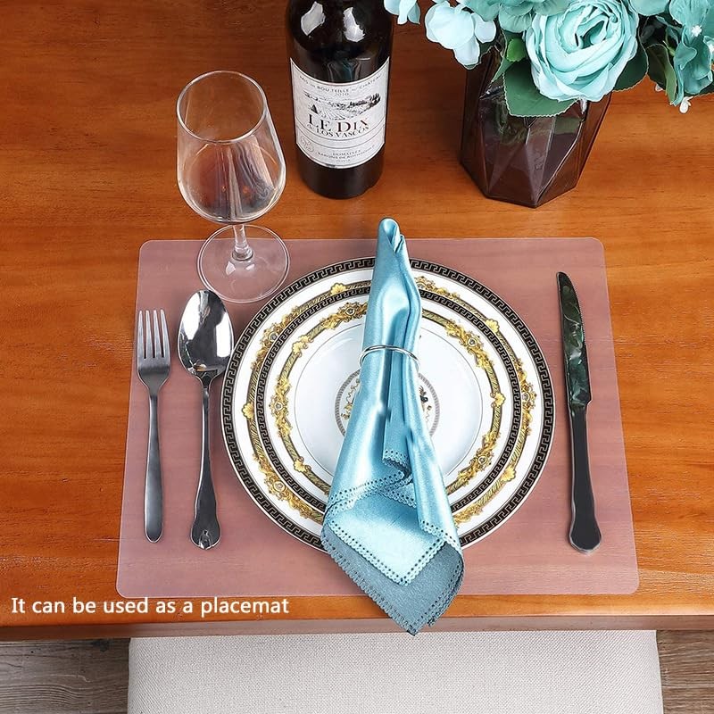 WADY 7Pcs Frosted Clear Flexible Kitchen Cutting Board,17.5 x 12