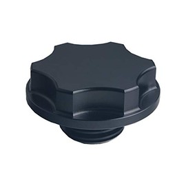 DEWHEL Billet Aluminum Oil Fill Cap for 1999-2010 Ford Powerstroke Diesel 6.0L 7.3L 6.4L (Black)