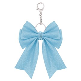 Cheerleading Cheer Gifts for Women Girls Cheer Bow Keychain Accessories Cheer Bows for Girls Women Cheerleading Cheer Stuff Team Gifts Glitter Bow Keychain for Purse Backpack