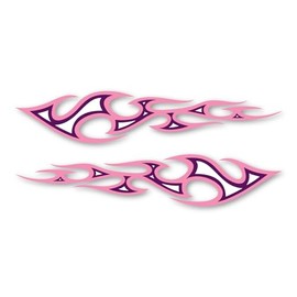 Three Color Flames Polaris Design Magnet (Two Pack, One Left, One Right) by Magnet America Is 5.05" x 26" Made for Vehicles and Refrigerators