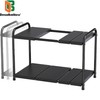 Deco Brothers Under Sink 2 Tier Expandable Shelf Organizer, Black