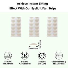 ZMBeautk 840Count 5MM Complexion Natural Invisible Single Side Eyelid Tape Stickers Medical-use Fiber Eyelid Lift Strip, Instant Eye Lift Without Surgery, Perfect for Uneven Mono-Eyelids, Large Size