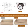 Lexziuo 8PCS Small Side-Mounted Drawer Caster Wheels, Mini Low-Profile, Rigid