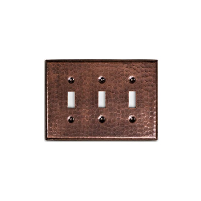 Monarch Abode 17009 Triple Switch Hand Hammered Toggle Decorative Wall