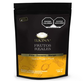 Lucina Tisanas FRUTOS DORADOS TISANA FRUTAL Y FLORAL, Durazno Piña Mango, 100 gramos