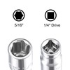TA-VIGOR 4 Pcs Shallow Socket, 1/4-inch Drive 5/16-inch Professional Shallow