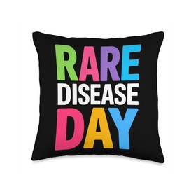 Rare Disease Day 2025 Shirt - Zebra Rare Disease Awareness Throw Pillow