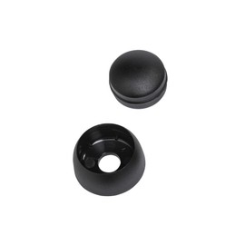 SPIELTURMKING Bolt & Screw Cover | Small - 6mm | for Play Towers Children's Play Equipment Swings (Black, Pack of 10)