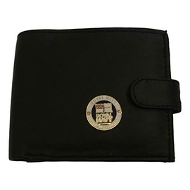 Royal Navy "Lest We Forget" Black Leather Mens Wallet RFID Protection ME60