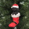 Holiday Ornaments Poodle in Santa Boot Polyresin Pet Parade D3449po