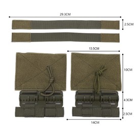 2pcs Outdoor Quick Release Buckle Set,Cummerbund MOLLE Removal Buckle Nylon Portable Quick Removal Buckle Set(Green)
