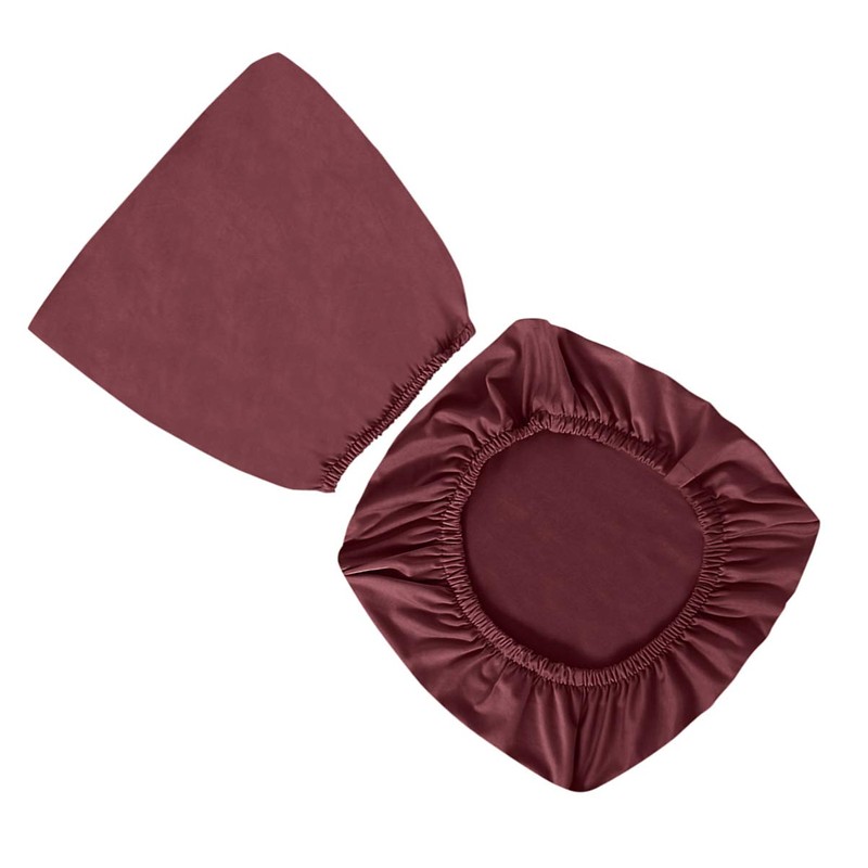 VOSAREA Claret Office Chair Covers Stretch Computer Desk Chair Slipcovers