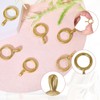 CHGCRAFT 6pcs Brass Twister Clasps Golden Charm Holder Pendant Flat
