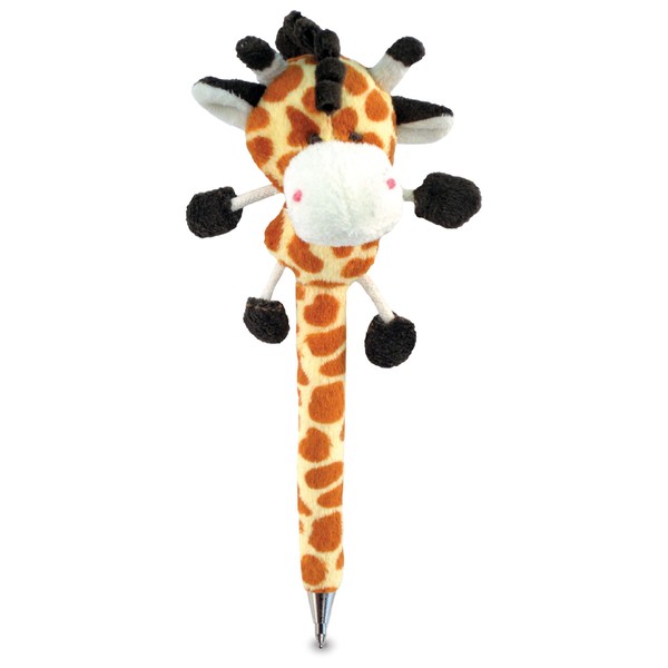 DolliBu Brown Giraffe Plush Pen - Cute & Soft Wild