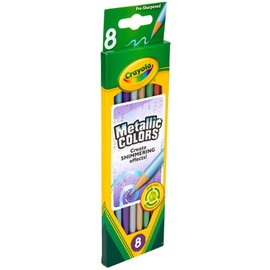 Crayola Metallic Colored Pencils, Long, 8-Pack