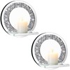 ZOLAPI Set of 2 Crystal Crush Diamond Candle Sconces, Gorgeous