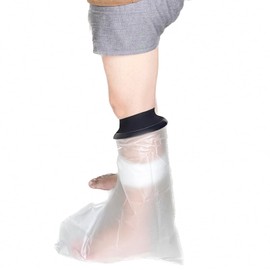 Kids Leg Cast Cover for Shower, Waterproof Kids Lower Leg Shower Cast Protector Watertight Child Foot Shower Cast Protector for Ankle and Foot Cast, Cast Walking Boots, Toe Surgery, Wound