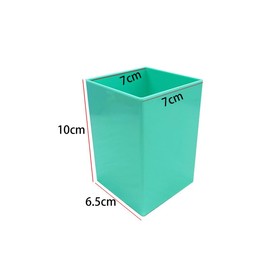 Aoktorkit 2pcs Plastic Pen Pencil Holder Green Square Plastic Desk Organizer Pen Holder For Desk Office/School/Home Accessory,7 * 10CM