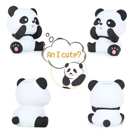 H&W Panda Money Bank, alcancía inastillable, primera moneda, mejor decoración de cumpleaños de Navidad (WK041-D5)