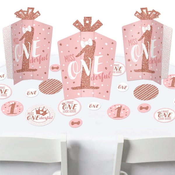 Big Dot of Happiness 1st Birthday Little Miss Onederful -