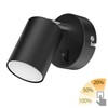 ledscom.de Wall spot WAIKA with Switch Black matt + GU10