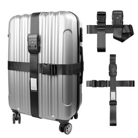 Travel Inspira Suitcase Belt, Travel, Convenient Goods, Load Tightening Belt, Band, Anti-Collapse, Adjustable, I-Shaped, Cross-shaped, Lightweight, 3-Digit Dial Type, Fixed Belt, Anti-slip, Ideal for