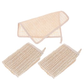 Baluue 3Pcs Ramie Wash Cloths for Bathing and Facial Cleansing Lightweight Absorbent Face Towels Multi Functional Design for Family Use Soft Durable Washcloths