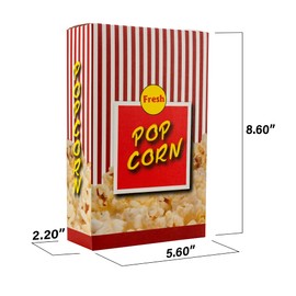 MT Products Popcorn Boxes for Party and Movie Nights - 1.8 oz. (Pack of 25) - #3.5 Popcorn Buckets With Close Top