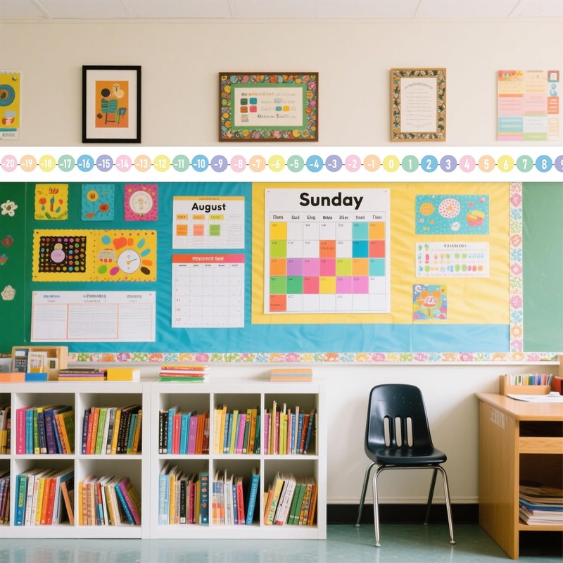 Number Line for Classroom Wall -20 to 120 Bulletin Board