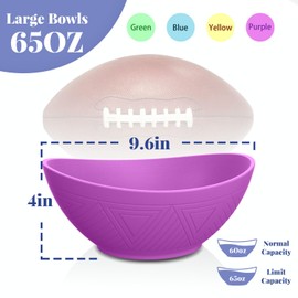 SINOGE 65 OZ Big Serving Bowls Large Salad Bowls Set, Deep Wheat Straw Oval Bowls Set of 4, Microwave and Dishwasher Safe Kitchen Bowls Big Popcorn Bowls Alternative Plastic Bowls- Pastel Feast