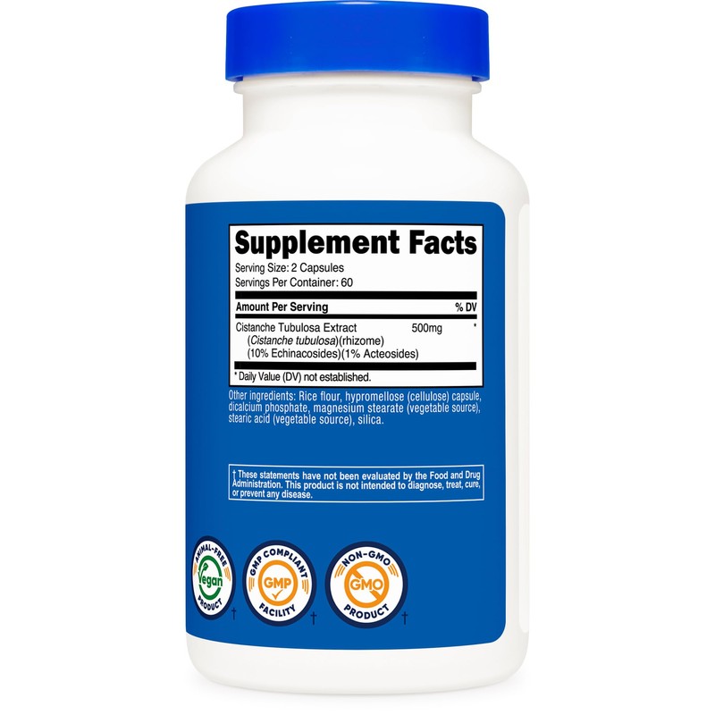 Nutricost Nutricost Cistanche Tubulosa 500mg Per Serving, 120 Capsules -
