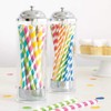 Stylish Powder Blue Striped Paper Straws - Perfect for Birthday