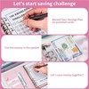A5 Binder Notebook, 100 Days Saving Challenge Binder, PVC Leather