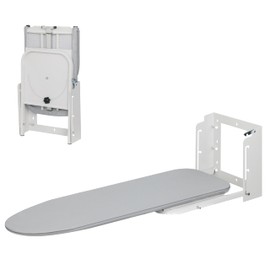 Zoes Homeware Wall Mounted Ironing Board, 180 Rotation, Space-Saving Fold Down, 36" x 12", Silver