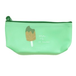 Gifts UK® Delicious Ice Cream Ice Lolly Plastic Cute Pencil Cases Cosmetics Make Up Bags Pen Pouches *UK Stock* (Green Case with Toffee Ice Lolly)