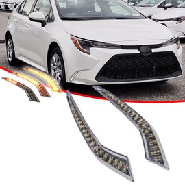 JDMTECH For Toyota Corolla L LE XLE Model 2020-2023 LED Daytime Running Fog Lights DRL