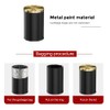 LEASYLIFE 9L/2.4GAL Black Bathroom Trash Can,Gold Small Trash Can with