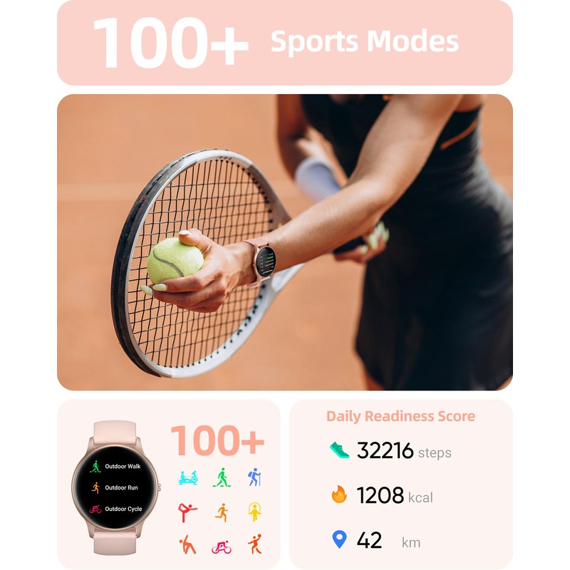 Parsonver Reloj inteligente para mujer, responde/realiza llamadas, pantalla táctil HD