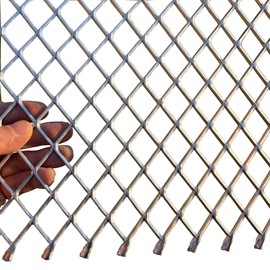 FengYoo 40"X20" 12 Gauge Rhombus Hole 1X1.3" Aluminum Expanded Metal |Expanded Aluminum Sheet for Building Decorative Metal Sheet|Metal Screen Door Protector Perforated Aluminum