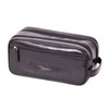 Mens Real Leather Wash Bag Shaving Kit Toiletries Travel Overnight