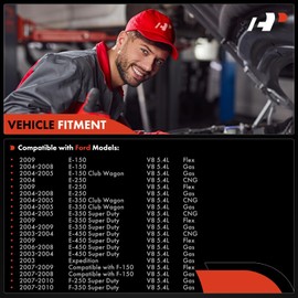 A-Premium Inyectores de combustible compatibles conF-150 2007-2009 F-250 Super Duty F-350 Super Duty Expedition 2003 E-150 E-250 E-350 Club Wagon V8 5.4L 8-PC Set