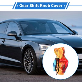 VekAuto Gear Shift Knob Cover Stick Shifting Handle Protector 17x16cm/6.69"x6.3" Colorful Polyester 1 Pc Hoodie Style Automotive Manual Universal