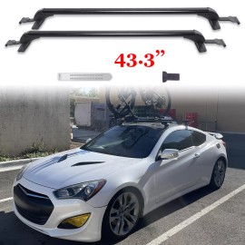 KEEPDSGN For Hyundai Genesis Coupe 43.3" Top Roof Rack Cross Bar Luggage Carrier w/ Lock