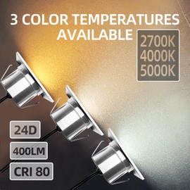 MALORY Recessed LED Deck Light, 4W 12V Low Voltage Landscape Lighting, Outdoor Step Stair Lights, Deck Lighting Wired for Outside Floor Yard (SG05- Square Top, 6-Pack 4000K)