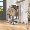 pickpiff Free Standing Shoe Racks - Black Metal Boot Rack,