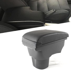 SKKYORO Consoles Armrest for Nissan Juke 2010-2017 Center Console Box Armrest Box Double Layer Storage with USB Port (All Black)