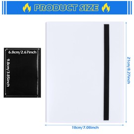 RISVOWO Scrapbook for Cards, 160 Compartments, Waterproof, Elastic Strap, White, 21 cm x 18 cm