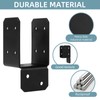 16pcs Black Caps Tie Bracket for 2x4 Post, Post Anchor