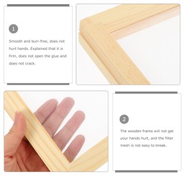 Tofficu Wooden Paper Making Kit, Paper Making Screen Kit Mould and Deckle Paper Making Kits for Adults Papermaking DIY Paper